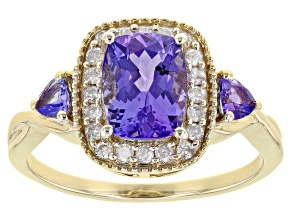 Pre-Owned Blue Tanzanite 10K Yellow Gold Ring. 1.81ctw