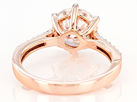Pre-Owned Moissanite 10k rose gold engagement ring 2.82ctw DEW