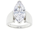 Pre-Owned White Cubic Zirconia Platinum Over Sterling Silver Ring 8.65ctw