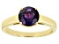 Pre-Owned Purple African Amethyst 18k Yellow Gold Over Sterling Silver February Birthstone Ring 1.75