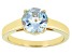 Pre-Owned Sky Blue Topaz 18k Yellow Gold Over Sterling Silver December Birthstone Ring 1.91ct
