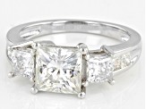 Pre-Owned Moissanite Platineve Ring 3.40ctw Dew
