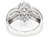 Pre-Owned White Cubic Zirconia Rhodium Over Sterling Silver Ring 2.03ctw