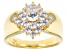 Pre-Owned White Cubic Zirconia 18k Yellow Gold Over Sterling Silver Ring 2.03ctw