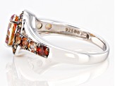 Pre-Owned Multi-color Quartz Rhodium Over Sterling Silver Ring 1.49ctw