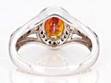 Pre-Owned Multi-color Quartz Rhodium Over Sterling Silver Ring 1.49ctw