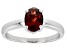 Pre-Owned Red Vermelho Garnet(TM) Rhodium Over Sterling Silver January Birthstone Ring 1.27ct