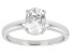 Pre-Owned White Topaz Rhodium Over Sterling Silver April Birthstone Ring 1.28ct