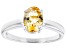 Pre-Owned Yellow Brazilan Citrine Rhodium Over Sterling Silver November Birthstone Ring 0.94ct