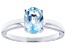 Pre-Owned Sky Blue Glacier Topaz Rhodium Over Sterling Silver December Birthstone Ring 1.23ct