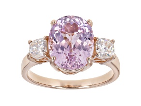 Pre-Owned Pink Kunzite 18k Rose Gold Over Sterling Silver ring 4.49ctw