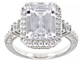 Pre-Owned White Cubic Zirconia Rhodium Over Silver Holiday Ring 8.61ctw