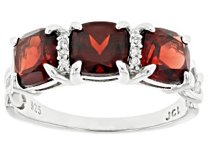 Pre-Owned Red Vermelho Garnet(TM) Platinum Over Sterling Silver Ring 2.67ctw