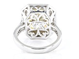 Pre-Owned Yellow And White Cubic Zirconia Platineve Ring 10.62ctw