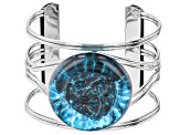 Pre-Owned Blue Crystal Silver-Tone Bracelet