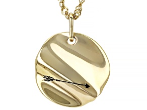 Pre-Owned 18K Yellow Gold Over Sterling Silver "Warrior" Pendant With Chain