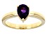 Pre-Owned Purple Amethyst 18K Yellow Gold Over Sterling Silver February Birthstone Ring 0.93ct