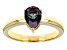 Pre-Owned Blue Lab Created Alexandrite 18K Yellow Gold Over Sterling Silver June Birthstone Ring 1.2