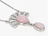Pre-Owned Pink Peruvian Opal Sterling Silver Necklace .44ctw