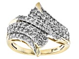 Pre-Owned Candlelight Diamonds™ 10k Yellow Gold Bypass Ring 0.90ctw