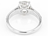 Pre-Owned White Topaz Rhodium Over Sterling Silver Solitaire April Birthstone Ring 2.00ct