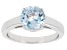 Pre-Owned Sky Blue Topaz Rhodium Over Sterling Silver Solitaire December Birthstone Ring 1.91ct