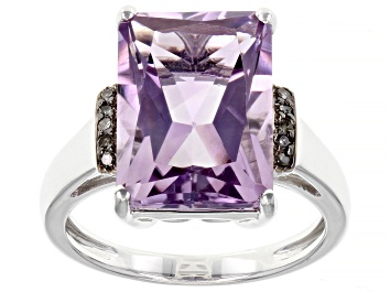 Picture of Pre-Owned Purple African Amethyst Rhodium Over Sterling Silver Ring 6.51ctw