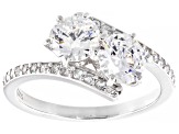 Pre-Owned White Cubic Zirconia Platinum Over Silver Ring 1.94ctw