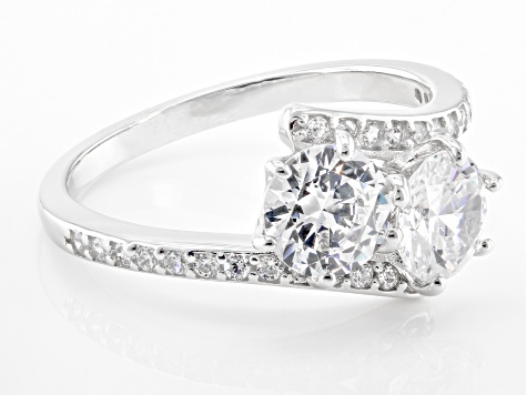 Pre-Owned White Cubic Zirconia Platinum Over Silver Ring 1.94ctw