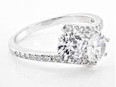 Pre-Owned White Cubic Zirconia Platinum Over Silver Ring 1.94ctw