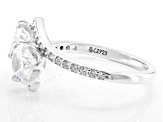 Pre-Owned White Cubic Zirconia Platinum Over Silver Ring 1.94ctw