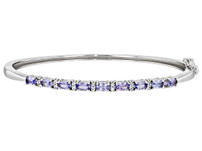 Pre-Owned Blue Tanzanite Rhodium over Sterling Silver Bracelet 1.88ctw