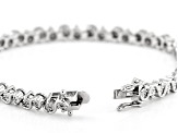 Pre-Owned White Diamond Rhodium Over Sterling Silver Tennis Bracelet 0.25ctw