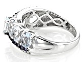 Pre-Owned Blue Aquamarine Rhodium Over Sterling Silver Ring 2.52ctw