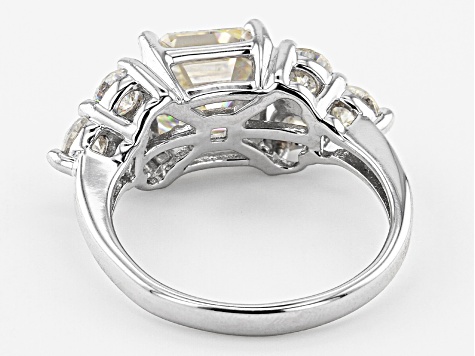 Pre-Owned Fabulite Strontium Titanate rhodium over sterling silver ring 4.69ctw.