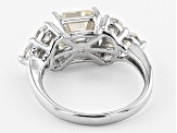 Pre-Owned Fabulite Strontium Titanate rhodium over sterling silver ring 4.69ctw.