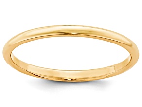 Pre-Owned 14k Yellow Gold 2mm Half-Round Wedding Band