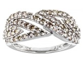 Pre-Owned Candlelight Diamonds™ 10k White Gold Bypass Ring 1.00ctw
