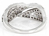 Pre-Owned Candlelight Diamonds™ 10k White Gold Bypass Ring 1.00ctw
