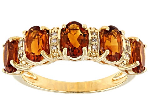 Pre-Owned Orange Madeira Citrine 18K Yellow Gold over Silver Ring 1.83ctw