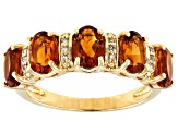 Pre-Owned Orange Madeira Citrine 18K Yellow Gold over Silver Ring 1.83ctw