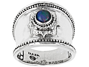 Pre-Owned Australian Opal Triplet Silver Ring .43ct