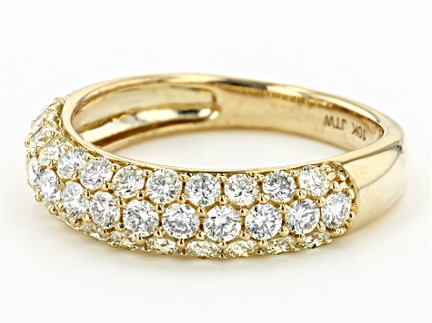 Pre-Owned Yellow Diamond 10k Yellow Gold Band Ring 1.25ctw