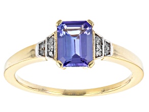Pre-Owned Blue Tanzanite 3K Yellow Gold Ring 0.94ctw