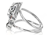 Pre-Owned Multi Stone Sterling Silver Ring 0.95ctw