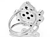 Pre-Owned Multi Stone Sterling Silver Ring 0.95ctw