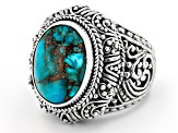 Pre-Owned Blue Mohave Turquoise Silver Ring