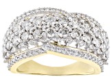 Pre-Owned Diamond 10K Yellow Gold Wide Band Ring 2.00ctw