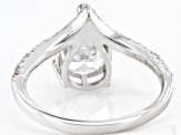 Pre-Owned White Cubic Zirconia Rhodium Over Sterling Silver Ring 3.52ctw