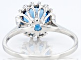 Pre-Owned London Blue Topaz Rhodium Over Sterling Silver Solitaire Ring 2.15ct